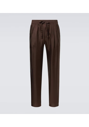 Dolce&Gabbana Silk twill tapered pants