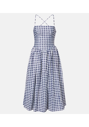 Self-Portrait Gingham midi dress