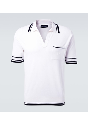Dolce&Gabbana Silk-blend polo shirt