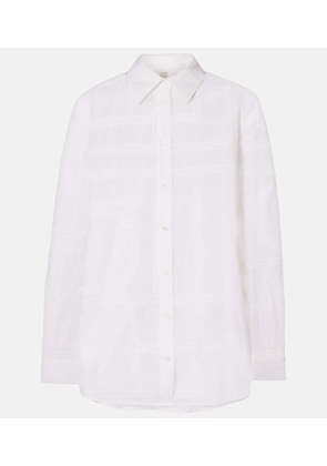 Toteme Embroidered cotton and silk voile shirt