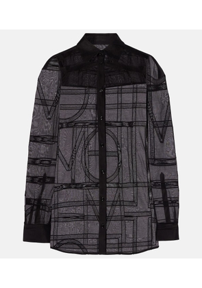 Toteme Embroidered cotton and silk voile shirt