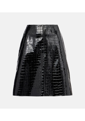Toteme Croc-effect leather miniskirt