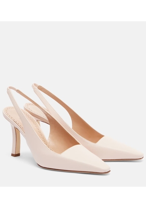 Manolo Blahnik Moiramu leather slingback pumps