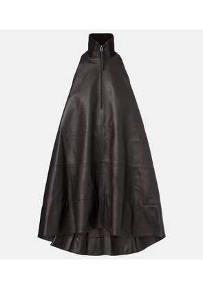 Jacquemus Triangle leather minidress