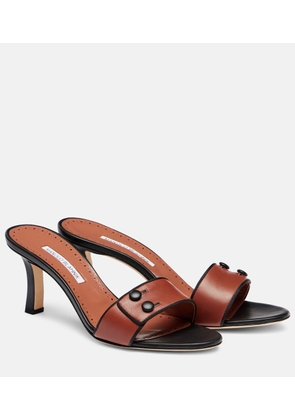 Manolo Blahnik Muluka 70 leather mules