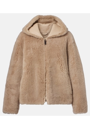 'S Max Mara Sole hooded shearling jacket