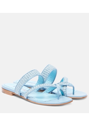 Manolo Blahnik Susara raffia thong sandals
