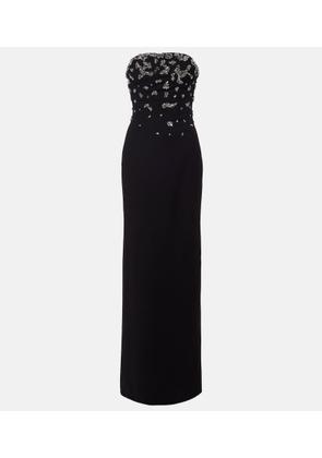 Marmar Halim Sequined crepe bustier gown