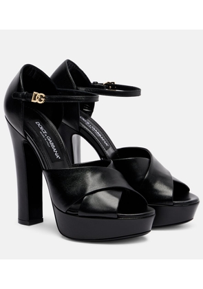 Dolce&Gabbana Leather platform sandals