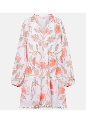 Juliet Dunn Printed scalloped cotton minidress