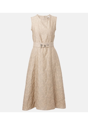 'S Max Mara Fiaba cotton-blend jacquard midi dress