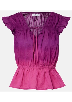 Velvet Kaia gathered cotton top