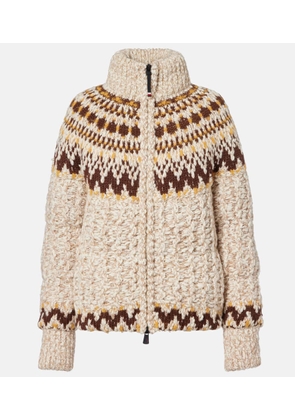 Moncler Grenoble Girose jacquard wool-blend down cardigan