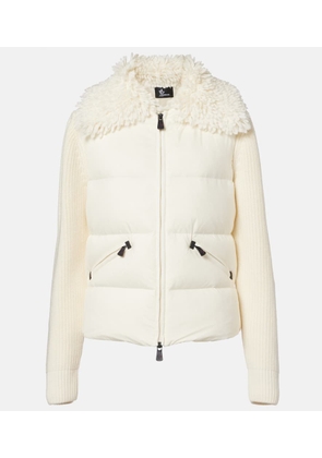 Moncler Grenoble Down-paneled virgin wool cardigan