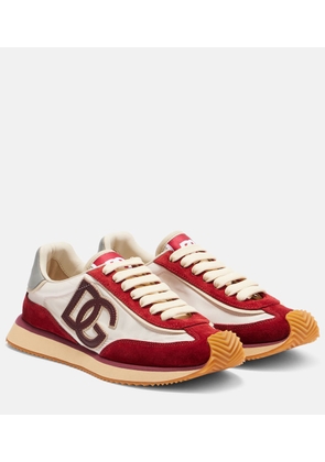 Dolce&Gabbana DG Cushion suede-trimmed sneakers