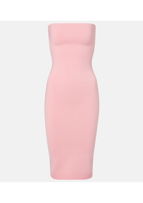 Jacquemus Sera strapless pique midi dress