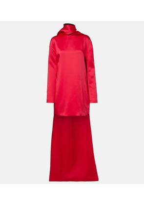 Tom Ford Asymmetric scarf-detail crepe cocktail dress