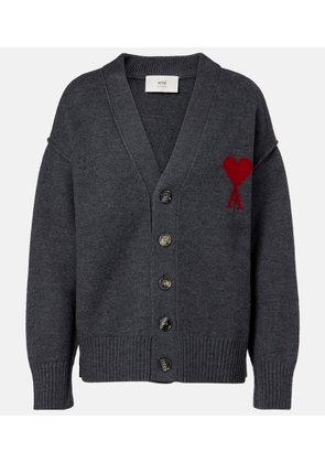 Ami Paris Ami de Cour virgin wool cardigan