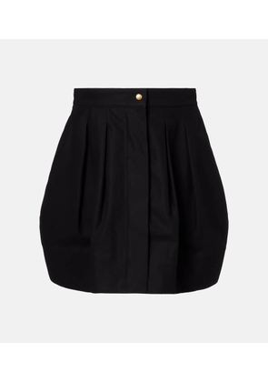 Max Mara Pleated cotton twill miniskirt