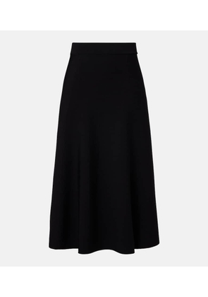 Max Mara Lazio pleated crepe midi skirt