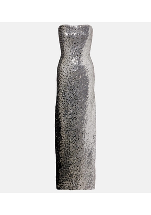 Jenny Packham Caron sequined strapless gown