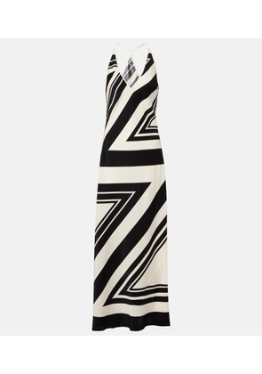 SIR Pietra printed silk crepe maxi dress