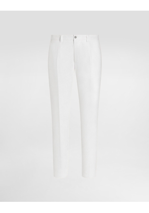 Dolce & Gabbana Linen Pants - Man Pants And Shorts White 46