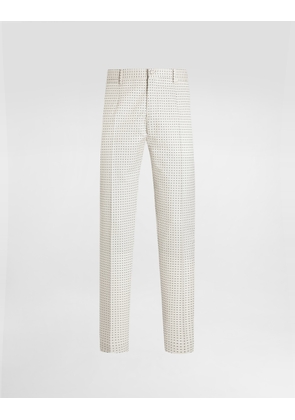 Dolce & Gabbana Micro Pattern Jacquard Trousers - Man Pants And Shorts Multicolor 54
