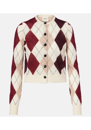 Khaite Charli argyle cashmere and mohair cardigan