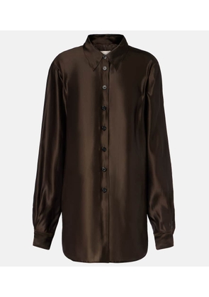 Khaite Auryn oversized satin shirt