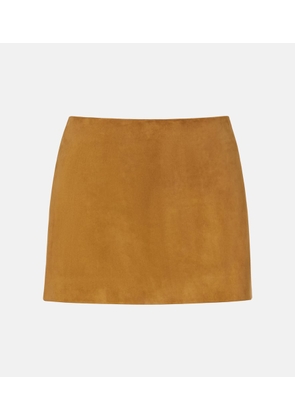 Khaite Jett suede miniskirt