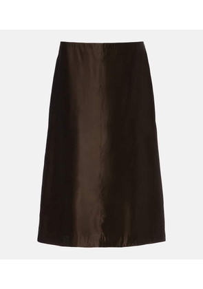 Khaite Nania twill midi skirt