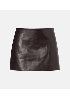 Khaite Jett leather miniskirt