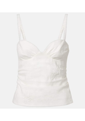 SIR Alessandra embroidered linen top