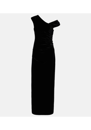 SIR Ettore ruched velvet gown