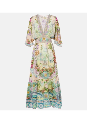 Camilla Embellished silk maxi dress