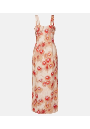 SIR Bettina printed linen maxi dress