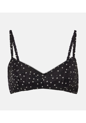 SIR Polka-dot silk bralette