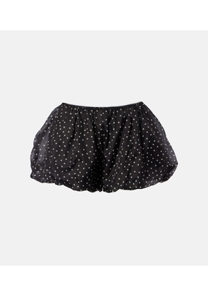 SIR Polka-dot high-rise silk shorts