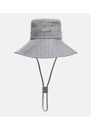 Jacquemus De-Nimes striped denim bucket hat