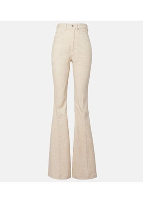Rick Owens Bolan cotton and linen bootcut jeans