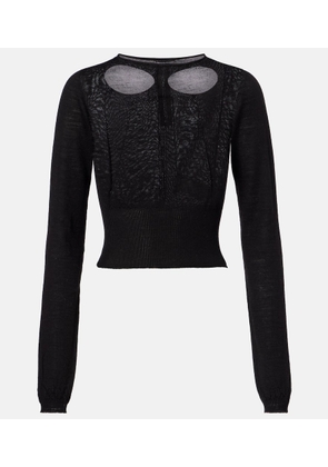 Rick Owens Cutout virgin wool sweater