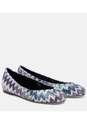 Missoni Zig Zag lurex ballet flats
