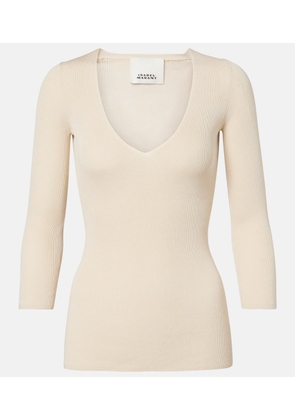 Isabel Marant Felicia knitted cotton-blend top