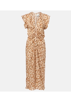 Isabel Marant Lyndsay gathered jacquard midi dress