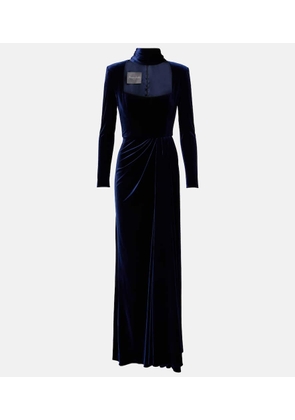 Monique Lhuillier Belted velvet gown