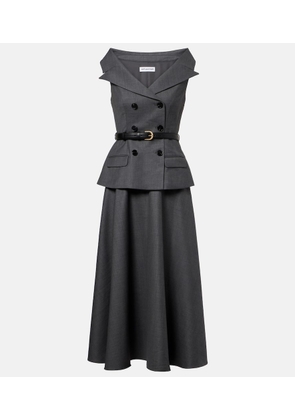 Self-Portrait Wool-blend midi dress