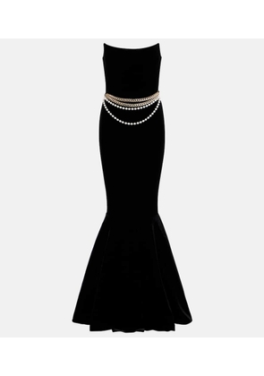 Self-Portrait Chain-detail corset gown