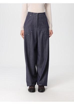 Pants MAX MARA Woman color Denim