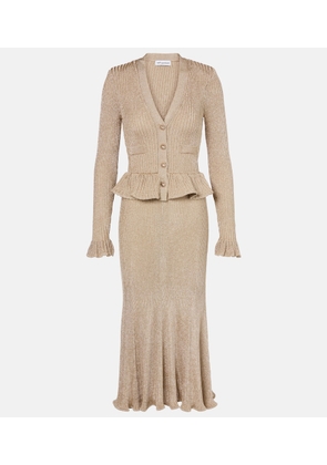 Self-Portrait Lame maxi dress